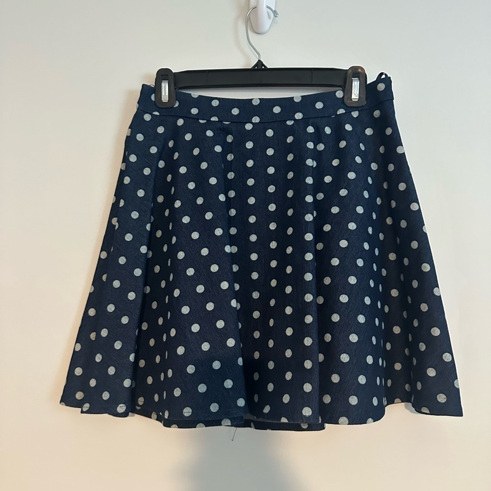 romeo and juliet couture navy polka dot skirt